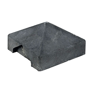 Berton©-afdekpet antraciet diamantkop 14 x 14 x 5 cm zonder uitsparing