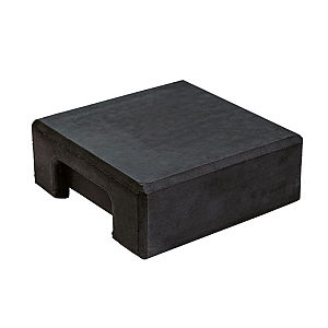 Berton© afdekpet antraciet gecoat, vlakke kop 14 x 14 x 5 cm T-model