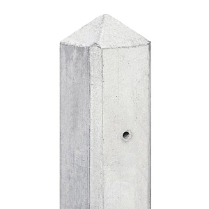 Berton©-paal Schelde wit/grijs, diamantkop 8,5 x 8,5 x 180 cm Hoekmodel