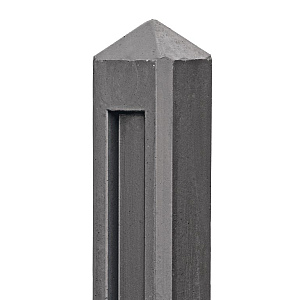 Berton©-paal antraciet Hunze, diamantkop 10 x 10 x 145 cm T-model