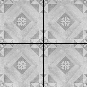 GeoCeramica® 60x60x4 Symbol Block Smoke