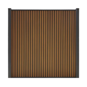 Composiet schutting Rhombus Verticaal Teak 185x180cm