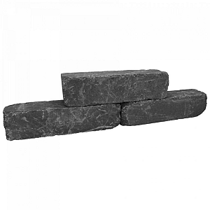 Linia Excellence Getrommeld 15x15x60 cm Grijs/Zwart