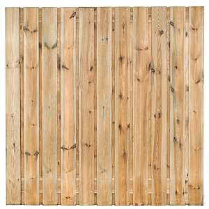 Tuinscherm grenen groen geïmpregneerd, 23-planks (21 + 2) Zaltbommel 180 x 180 cm