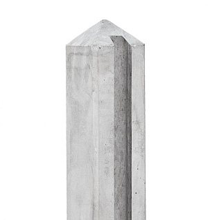 Berton©-sleufpaal Dinkel wit/grijs 11,5 x 11,5 x 278 cm tussenmodel