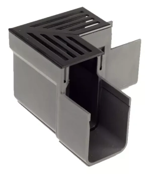 ACO Slim-Line Zwart Hoekelement 90 graden