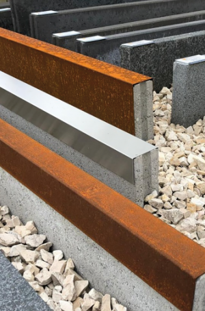 Randbescherming Cortenstaal Special 200x6x20 t.b.v. opsluitband