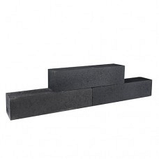 Palissade block wave 60x15x15cm zwart