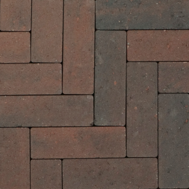 Strackstone+ Dikformaat 21x7x8cm vlak wijnrood/antraciet genuanceerd
