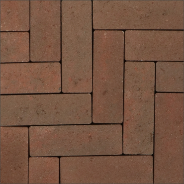Strackstone+ Dikformaat 21x7x8cm vlak wijnrood/havanna genuanceerd