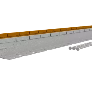 Flexline Borderrand Cortenstaal 7,5cm lengte 220cm incl. 3 grondpennen en verbindingsplaat