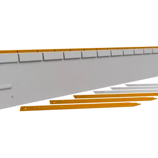 Flexline Borderrand Cortenstaal 15cm lengte 220cm incl. 3 grondpennen en verbindingsplaat