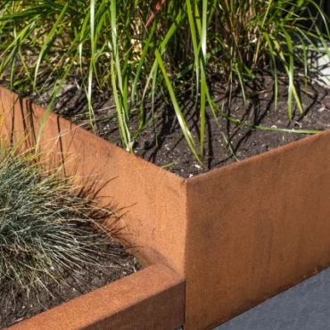 Flexline Borderrand Cortenstaal 24cm lengte 216cm incl. 5 grondnagels en verbindingsset