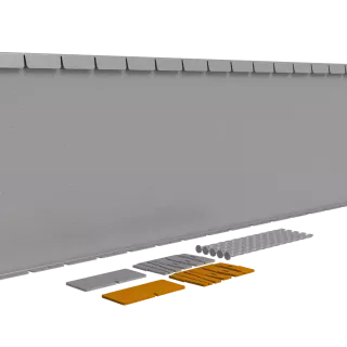 Flexline Borderrand Cortenstaal 40cm lengte 216cm incl. 5 grondnagels en verbindingsset
