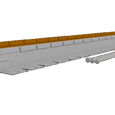 Flexline Borderrand Gegalvaniseerd 7,5cm lengte 220cm incl. 3 grondpennen en verbindingsplaat