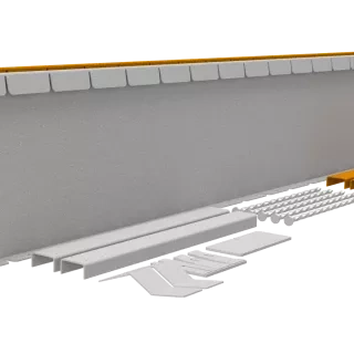 Flexline Borderrand Gegalvaniseerd 24cm lengte 216cm incl. 5 grondnagels en verbindingsset