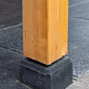 Berton©-poer recht antraciet M16-bus 15x15x60cm