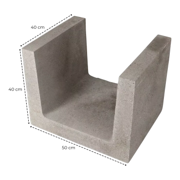 U-element 40x50x40 Grijs