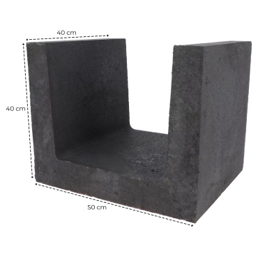 U-element 40x50x40 Antraciet