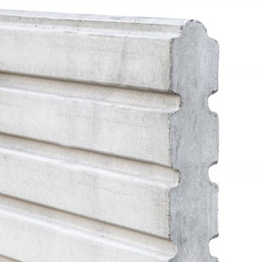 Berton©-motiefplaat smal wit/grijs H26 x D4,8 x L184 cm Deens rabat
