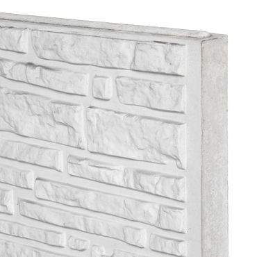 Berton©-motiefplaat wit/grijs H36 x D4,8 x L184 cm Rustico