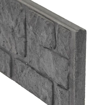 Berton©-motiefplaat smal antraciet H26 x D4,8 x L184 cm romeinsmotief