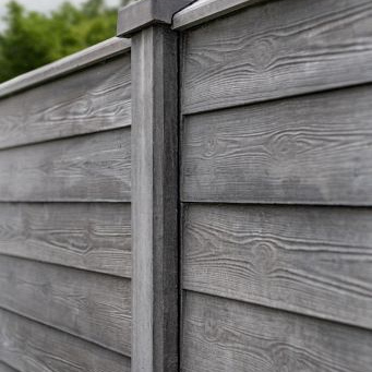 Berton©-motiefplaat smal antraciet H26 x D4,8 x L184 cm rabat-houtmotief