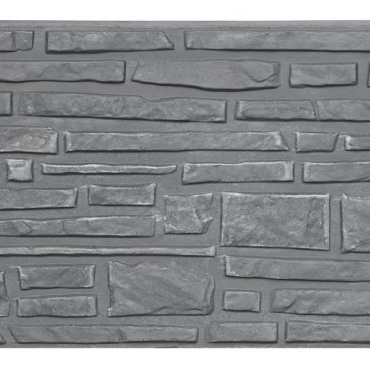 Berton©-motiefplaat smal antraciet H26 x D4,8 x L184 cm Rustico
