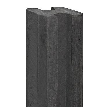 Berton©-E-sleufpaal Vecht antraciet 10 x 10 x 270 cm eindmodel