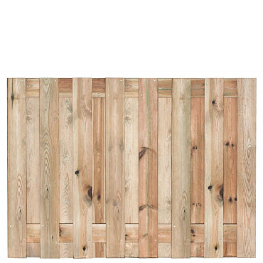 Tuinscherm grenen groen geïmpregneerd, 17-planks (15 + 2) Coevorden 130 x 180 cm