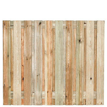 Tuinscherm grenen groen geïmpregneerd, 21-planks (19 + 2) Enschede 150 x 180 cm