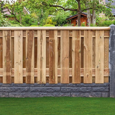 Tuinscherm grenen groen geïmpregneerd, 21-planks (19 + 2) Enschede 90 x 180 cm