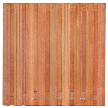 Tuinscherm hardhout kunstmatig gedroogd, 19-planks (17 + 2) Harlingen 180 x 180 cm