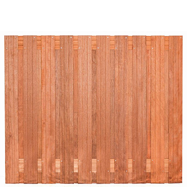 Tuinscherm hardhout kunstmatig gedroogd, 21-planks (19 + 2) Dronten 180 x 150 cm