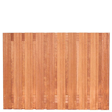 Tuinscherm hardhout kunstmatig gedroogd, 21-planks (19 + 2) Dronten 180 x 130 cm