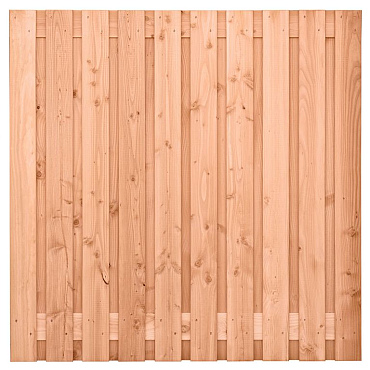 Tuinscherm Douglas, geschaafd, 21-planks (19 + 2) Zwarte Woud 180 x 180 cm