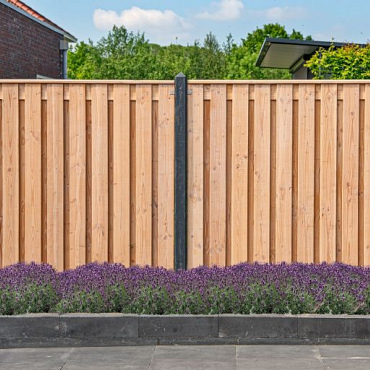 Tuinscherm Douglas, geschaafd, 21-planks (19 + 2) Zwarte Woud 180 x 180 cm