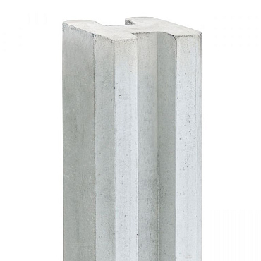 Berton©-E-sleufpaal Vecht wit/grijs 10 x 10 x 180 cm eindmodel