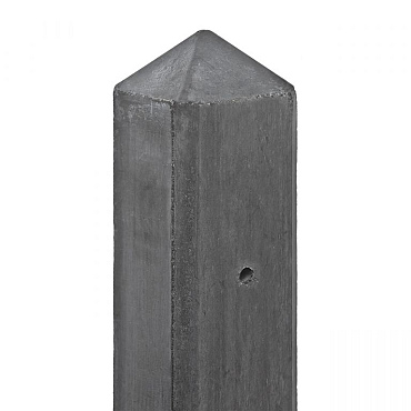 Berton©-paal Amstel lichtgewicht - antraciet, diamantkop 10 x 10 x 280 cm eindmodel