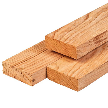 Douglas ligger ongedroogd, fijnbezaagd 5,0 x 15,0 x 300 cm