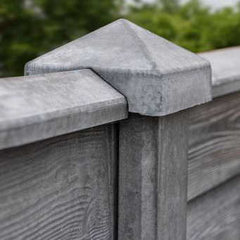 Berton©-afdekpet antraciet diamantkop 14 x 14 x 5 cm zonder uitsparing
