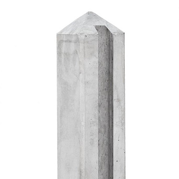 Berton©-sleufpaal Dinkel wit/grijs 11,5 x 11,5 x 278 cm eindmodel