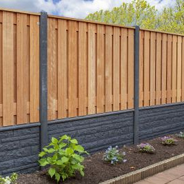 Berton©-paal Geul antraciet, diamantkop 10 x 10 x 280 cm met kabeldoorvoer