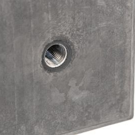 Berton© poer luxe antraciet 18 x 18 x 50 cm