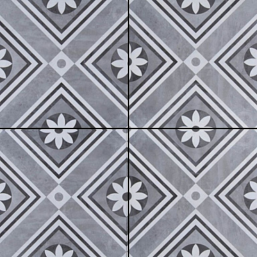 GeoCeramica® 60x60x4 Concreet Flower dec