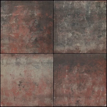 Carré 50x50x5cm Nero Rosso