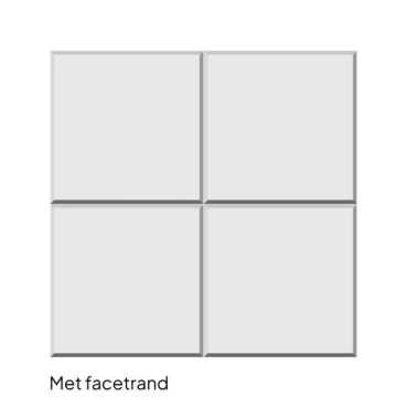 Grootformaat tegel 50x50x5 facet KOMO grijs klein pakket