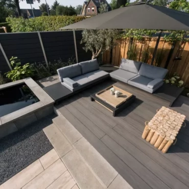 Fiberdeck WPC Terrasplank RHK Premium Light Grey 23x210x4000mm