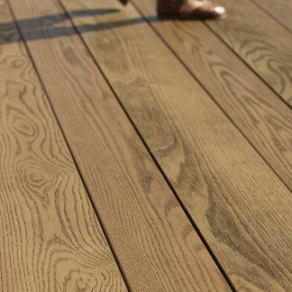 MDE126C | Vlonderplanken enhanced grain slim boards Coppered Oak 3600x126x32mm