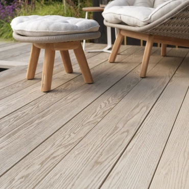MDE126L | Vlonderplanken enhanced grain slim boards Limed Oak 3600x126x32mm